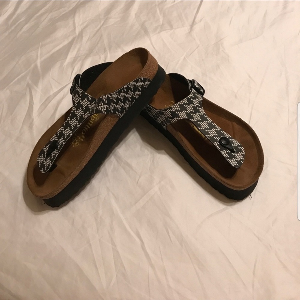 Black and white Birkenstock